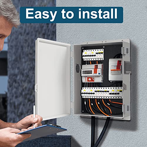 Image of Namunanee Outdoor Electrical Junction Box, ABS Water Resistant Enclosure with Internal Mounting Panel & Hinged Cover, 15.7 inch H* 11 inch L* 4.1 inch W