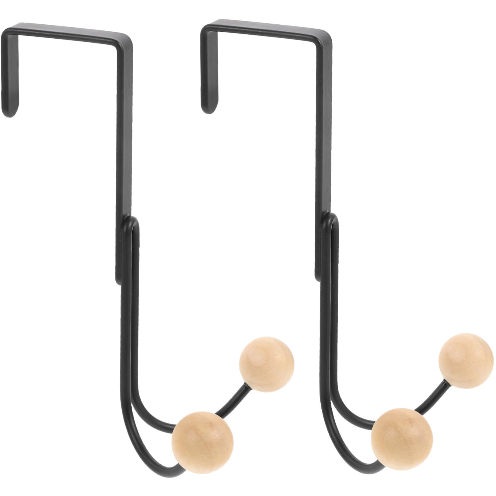 Didiseaon 5 Juegos Gancho De Puerta Simple De Hierro. Estante De La Puerta Ganchos De Revestimiento Para Colgar Gancho Sobre La Puerta Ganchos Para Puerta Dormitorio Metal Black 2 Piezas * 5