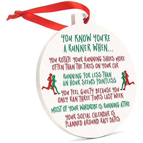 Gone for a Run Running Round Ceramic Ornament | You Know You are a Runner When Cover