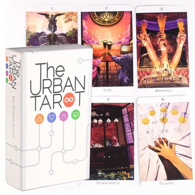 Image of AYME Tarot Card Game With 78 Pieces The Urben Oracle Tarot Cards Decks Traditional Standard Tarot Deck Fortune Telling Game Divination Tools For Beginners (Style 31)
