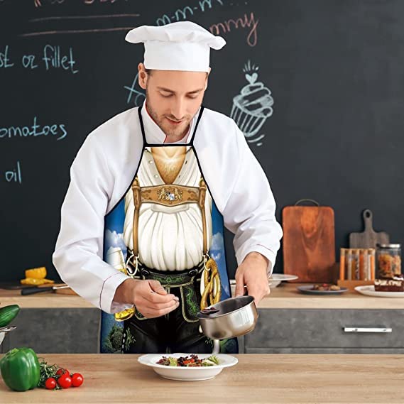 Tablier de Cuisine,Tablier Créatif BBQ Cuisine pour La Maison, Le Restaurant, Le Jardin, Le Barbecue, Homme ou Petit-ami/Petite-ami Party