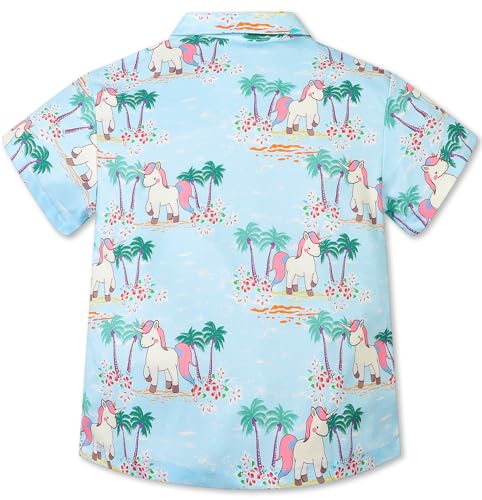 Image of Betusline Girls' and Womens' Hawaiian Shirt Blouse Button Down Beach Shirts