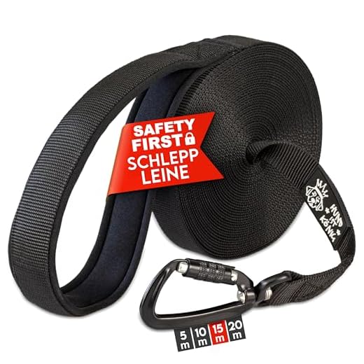 Rudelkönig Schleppleine mit Griffpolsterung - 5m / 10m / 15m / 20m - Robuste & wetterfeste Hundeleine für eine erfolgreiche Hundeerziehung 2 HUND IST KÖNIG® Schleppleine für Hunde - Lange Hundeleine 5m / 10m / 15m / 20m mit Griffpolster - Robuste Laufleine für Hunde mit Sicherheitskarabiner für erfolgreiches Hundetraining inkl. eBook