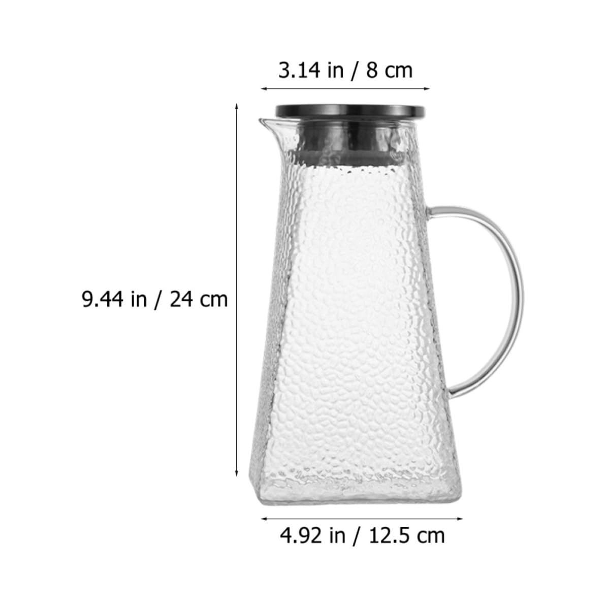 Jarra y Diseño con Tapa para con Capacidad de 1.8l para Agua Fría de Vidrio y Adecuado Hogar y Cocina Moderna Hogar Cocina Moderna