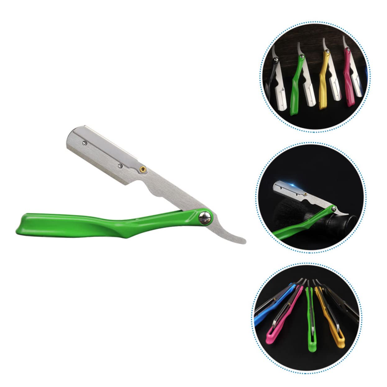 Healvian 4 Pz per rasoio manuale supporto per rasoio dritto rasoio di sicurezza da Supporto lamette pieghevole Supporto per lame di ricambio portacoltelli rasoio da uomo