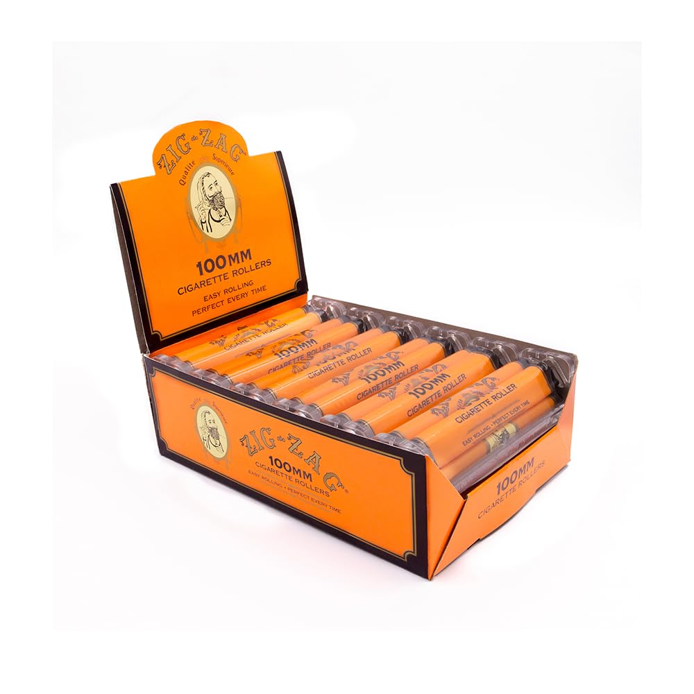 Amazon.com: ZIG-ZAG Cigarette Rolling Paper Machine - 100mm - 12 Count  Carton