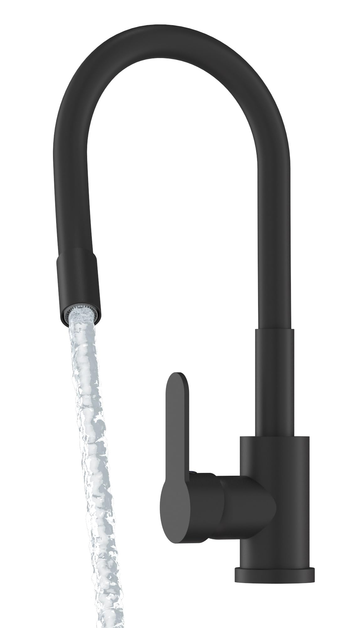 Lavabo Universel avec Siphon et Robinet de Lavabo Flex - 50x34x31 cm - Évier Exterieur pour Garage et Cave - Montage Mural - Noir - Granitan