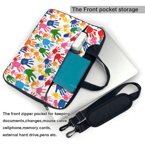 Sac à bandoulière pour ordinateur portable fin antichoc imprimé design