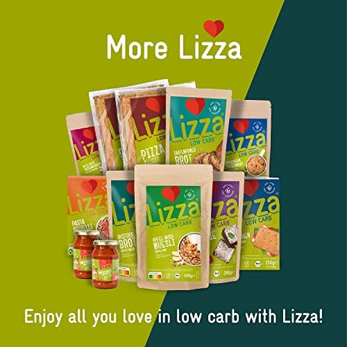 Lizza - Low Carb Protein Bread Baking Mixes - 3X 250g - 263 kcals, 16g Protein & 14g Fibre per Serving - Organic Gluten Free Keto Bread