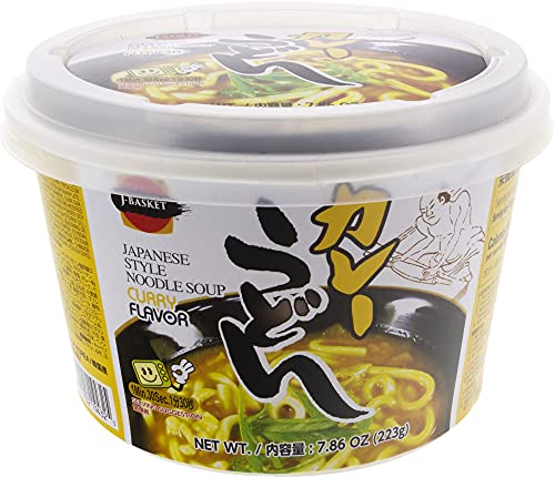 J-BASKET Curry Noodles, Udon, 7.86 Oz