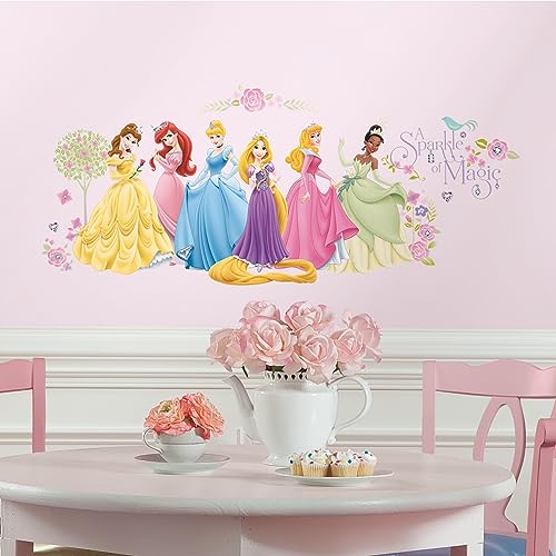 RoomMates Disney Princess Glow Peel and Stick Wall Decals, 36 Decal Set, Vinyl, Multi, Removable Repositionable, No Sticky Residue, For Smooth Surfaces - image 2