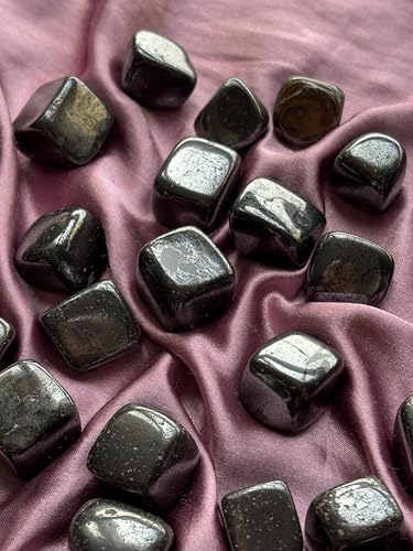 Image of Tumbled Stones, Natural Crystal Healing Stones, Home Office Decor, Aquarium Decorative Pebbles, Vase Fillers (Hematite, 200)
