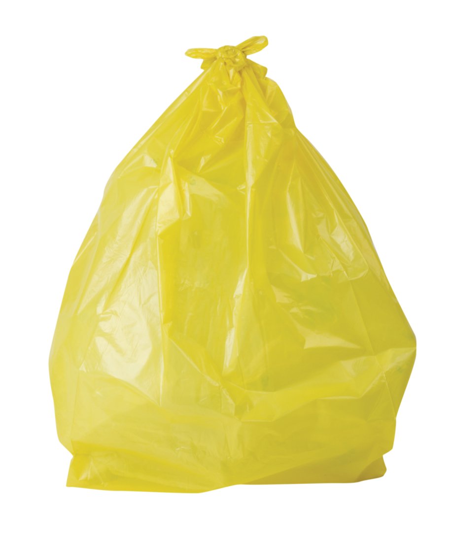 Jantex Yellow Colour Coded Bin Liners - Colour: Capacity: 80 Litre. Roll Of 50.