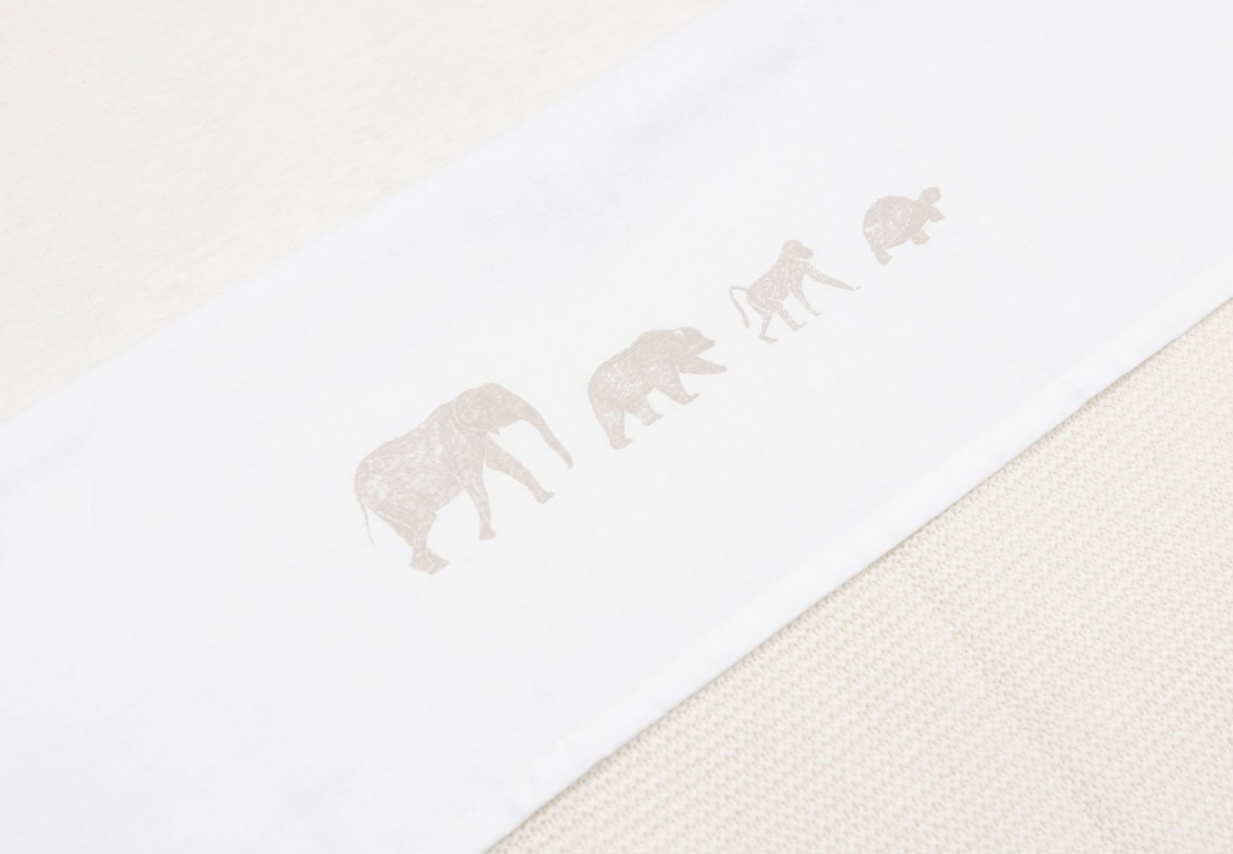 Jollein 008-524-67044 Children's Bed Sheet Animals Nougat (120 x 150 cm), Animals, Nougat, 120x150 cm - Image 2