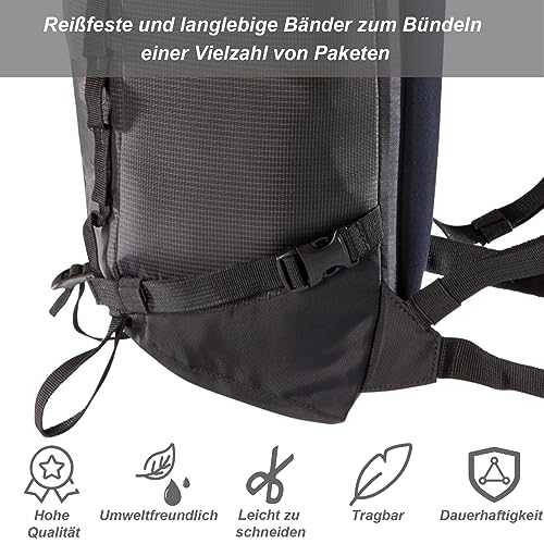 Scettar 20MM*10M Nylon Gurtband mit 10 Paare Schnallen und Verschlüsse,Verstellbare Kunststoff Steckschnalle, Klickverschluss Sicherheitsgurt Verlängerung für Rucksack DIY Handwerk Hundehalsband