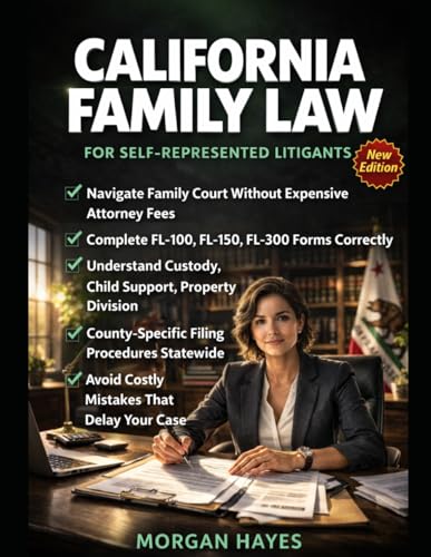 California Family Law for Self-Represented Litigants: Custody, Child Support, Divorce & Court Filings Step-by-Step Guide: Complete DIY Legal Guide to ... & Self-Representation Without an Attorney