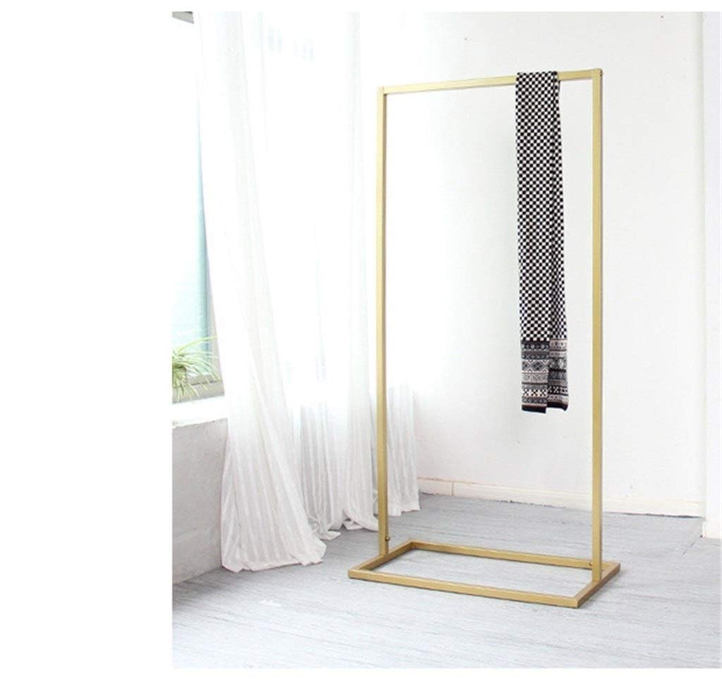Wieszak na ubrania Prostota, metalowy wieszak na ubrania butikowy wieszak na ubrania dla dziewczynek hotel otwarty wieszak na ubrania do łączenia (kolor: złoty, rozmiar: 160 x 120 cm)