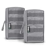 Savior Equipment Tactical Molle Pouches Versatile Lightweight Compact Accessory Utility Tool Organizer Belt Waist Bag, 2-Pack