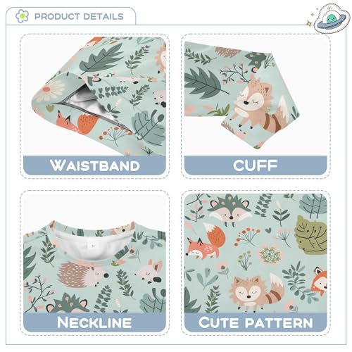 JUNZAN Cute Safari Animals Little Girls Hooded Sweatshirt Long Sleeve Hoodie for Boys Camping 4T3