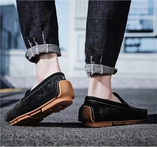 Mens Party Shoes Suede Vamp Fashion Uniform Round Toe Working Non Shoe Slip On2