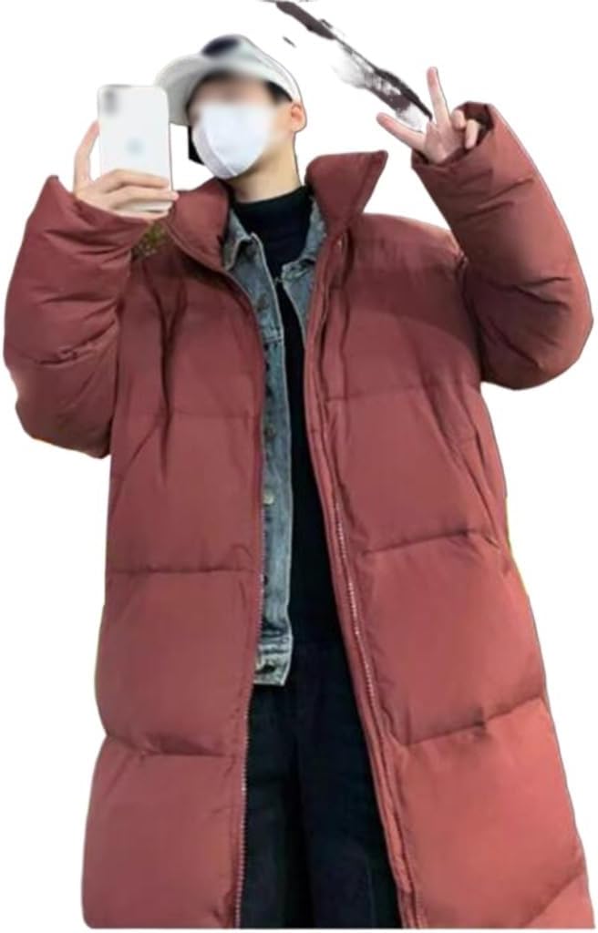 VIDI Thick Warm Korean Version Of Down Jacket Lovers Coat Long Men's Winter