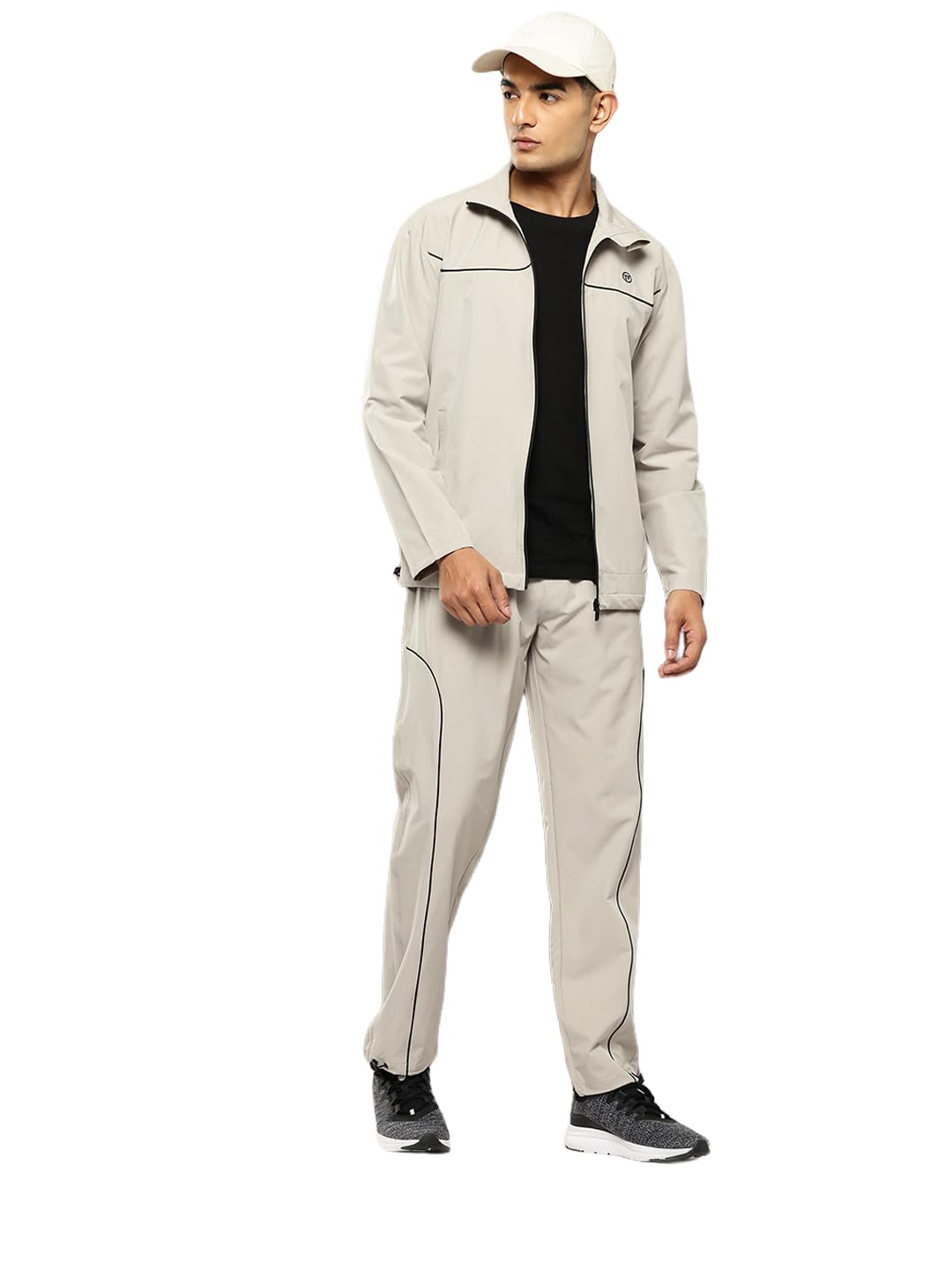 turnfit Men's Tracksuit Set, Regular Fit Sportswear, Top & Bottom Co-ord for Gym, Training & Running, Side Zipper Pockets-picture-36