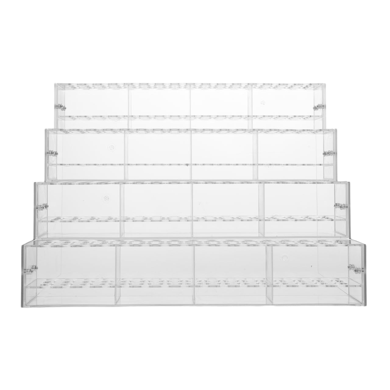 Lurrose Présentoir Porte-stylos Transparent en Pet à 4 Niveaux, 192 Emplacements, Design en Escalier pour Bureau ou Maison, Organise Pinceaux et Marqueurs Stabilité