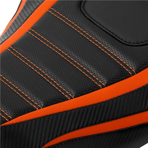 Asiento de motocicleta negro naranja para GSXR1000 2007-2008 conductor y pasajero 5
