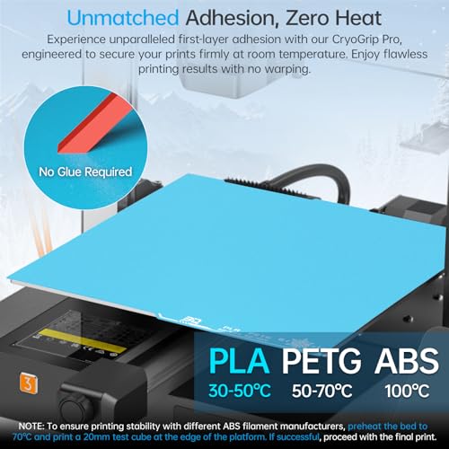 Image of BIQU CryoGrip Pro Frostbite for Kobra 3 Combo 3D Printer 250x250MM Upgrade Panda Build Plate, Room Temperature Print