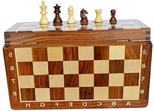 Wooden Magnetic Travelling Chess Set Size 12X12 inch Complete set 2 Queens Extra 34 PCs