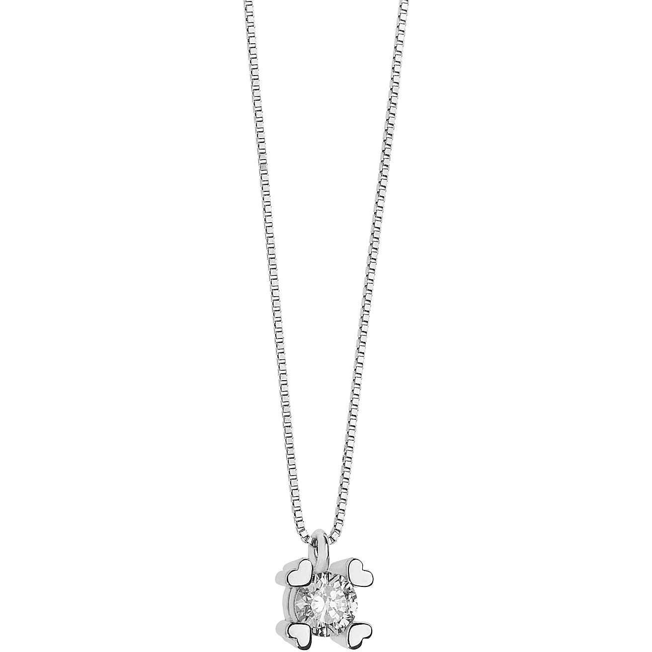 Comete Collana da donna collezione punti luce. Girocollo in oro 750‰ con diamante p. Ct. 15 colore g purezza si. La referenza è glb 1452