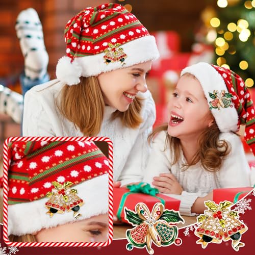 Image of Qenk 12PCS Christmas Pins and Brooches for Women, Christmas Brooch Set