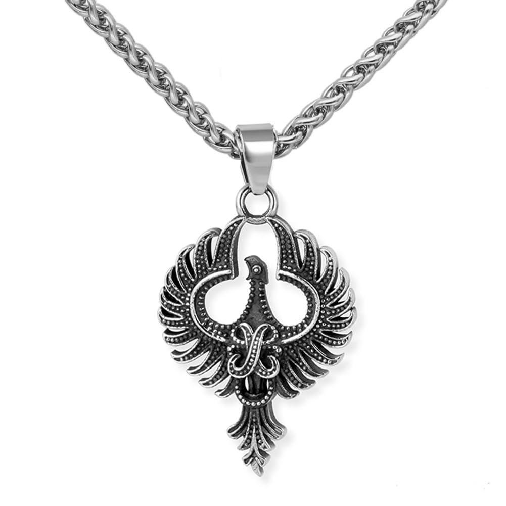 Phoenix Pendant Necklace - Men Women Stainless Steel Vintage Phoenix Pendant Necklace - Men Women Stainless Steel Vintage