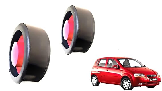 New Tech - Rear Ground Clearance Kit for AVEO U-VA - 20 to 25 M.M. (Black and Red) - Set of 2 Pcs - Front side not Required