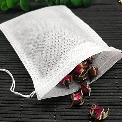 LINOC 200PCS 500PCS 1000PCS Bolsas de té 7X9CM Bolsas de té perfumadas vacías con Cuerda Heal Seal Filter Bolsas de té Desechables para té de Hierbas Sueltas