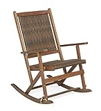 Plow & Hearth Claytor Folding Eucalyptus Outdoor Rocker