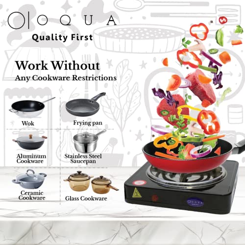 OQUA Electric Hot Plate Induction Cooktop 500 Watts Sealed ISI Marked
