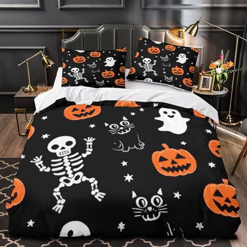 Housse de couette Halloween 140x200 microfibre hypoallergique douce - 2