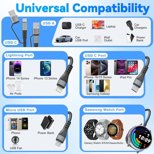 Câble rétractable USB-C de 100W pour charger simultanément vos appareils - 2