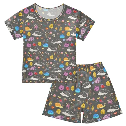 Cute Hedgehogs Pajama Set Pajamas Sleepwear Nightwear Loungewear Clothes Set B04049373