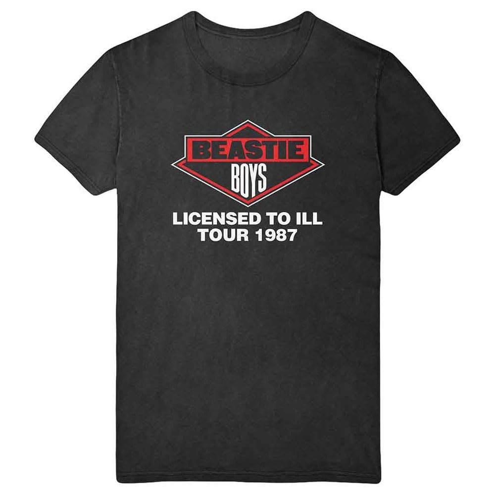Rock Off Officially Licensed Products Boys Black The Beastie Licensed To Ill Tour 1987 T Shirt Xxl