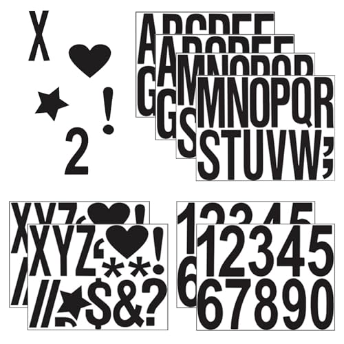 8 Hojas Letras Y Numeros Pegatinas De Letras Autoadhesivas,Letras Adhesivas Grandes,Buzón Números Pegatinas,Para Letreros Carteles Ventanas Manualidades DIY