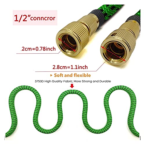 Tuinslang Tuin Watergevende slang, telescopische flexibele carwash slang met schuimtank spray set geschenk (Color : Burgundy, Diameter : 1/2'') - Image 6