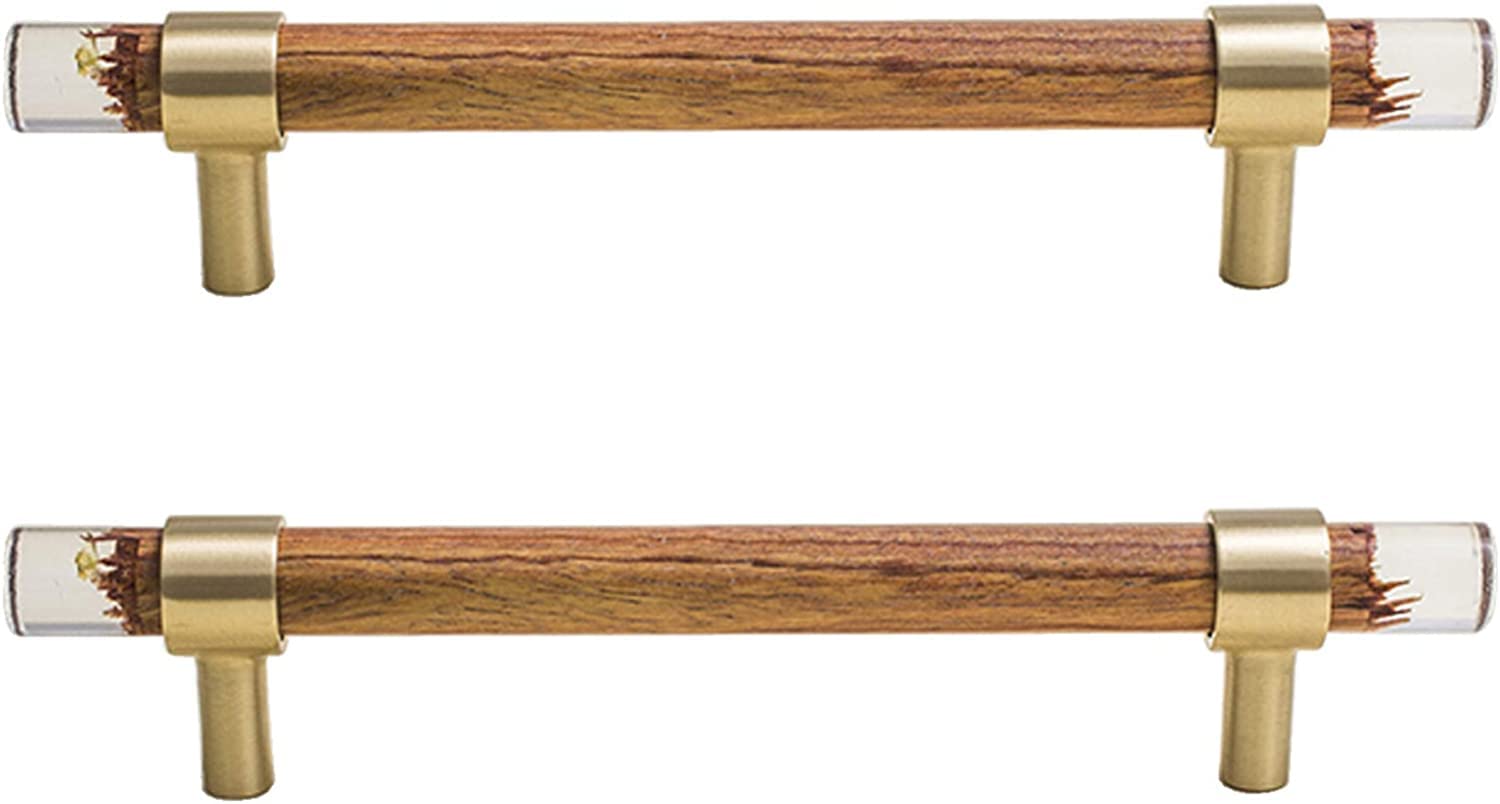 Boutons de tiroir en bois de wengé : poignée d'armoire ergonomique en T