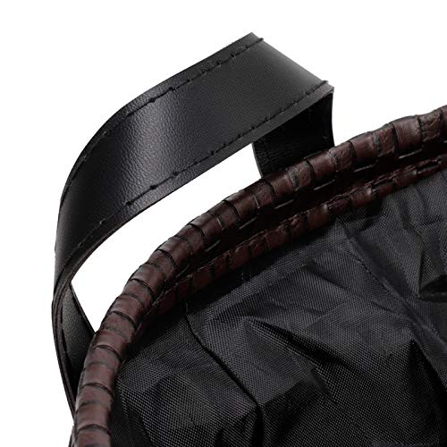 Fishawk Cesta de armazenamento, cesta de roupas, café, dobrável, grande capacidade com cordão, capa