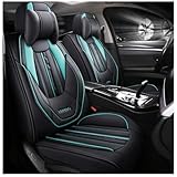 ZOZYOU（気にする）カーシートカバーは以下に適しています トヨタカローラクロスFJランドクルーザープレビアカムリアーバンクルーザー カー用品/防水/革/通気性,黒と緑