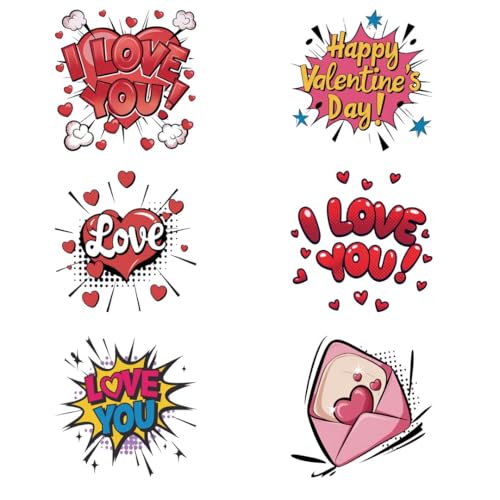 Pop Art Valentines Day Sublimation Iron on Transfer Vinyl Cursive Heat Transfer Letters for T Shirts Clothing Stockings Printing DIY Crafts Decorations