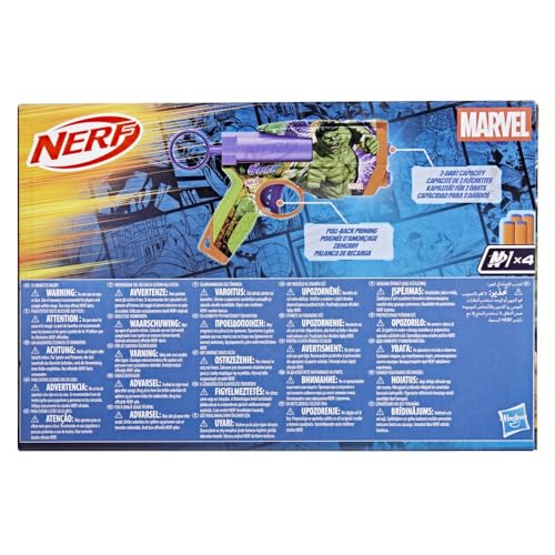 Unleash Power with Nerf Marvel Hulk Dart Blaster and 4 Foam Darts for Epic Play - Image 5