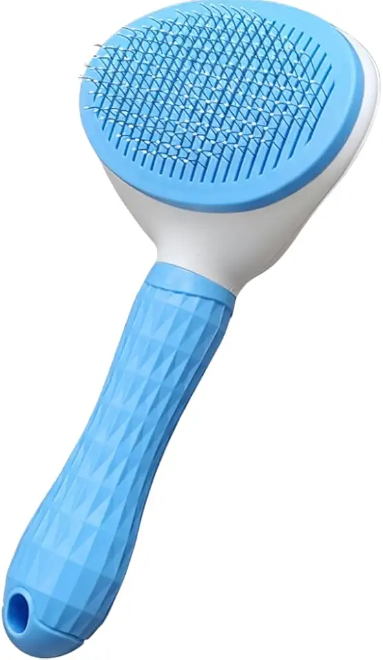 Escova Pet Rasqueadeira Pet 1-Click Tira Pelos Para Cachorro E Gatos 3 Cores (Azul)
