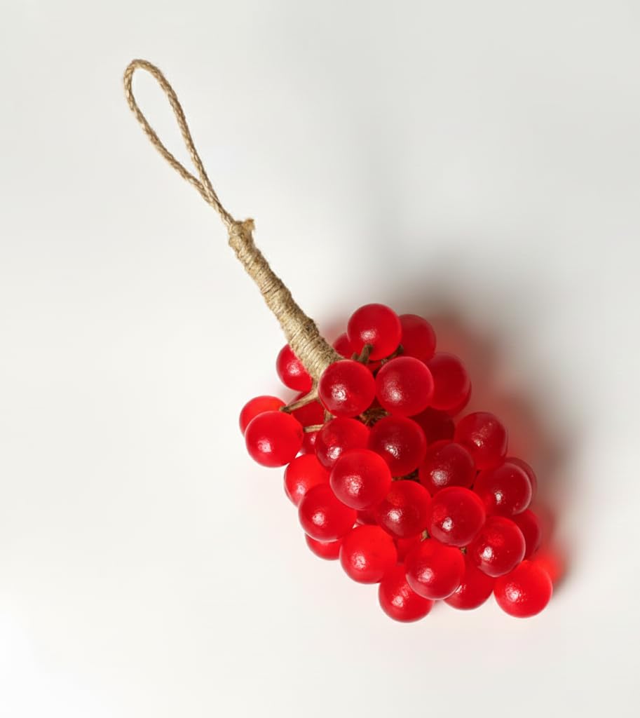 Artisan Hanging Grape Cluster Soap on a Rope | Rich Perfume | Moisturizing Hand Wash | Unique Decor | Double colour | Hand crafted | Perfect for Gift. (1, Red)-image-35